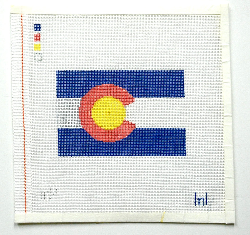 Colorado Flag Needlepoint Canvas